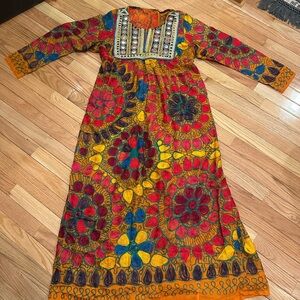 Colorful Afghan Bohemian Maxi Dress